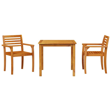 Trädgårdsmöbelset 3 pcs Brun Massivt Akaciaträ