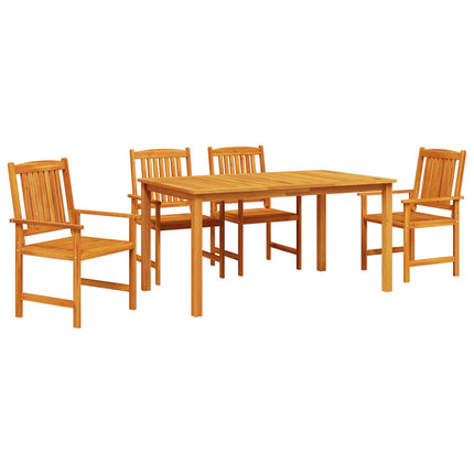 Trädgårdsmöbelset 5 pcs Brun Massivt Akaciaträ