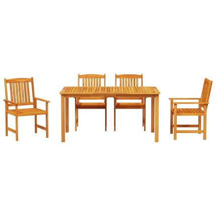 Trädgårdsmöbelset 5 pcs Brun Massivt Akaciaträ