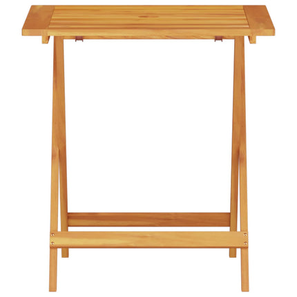 Fällbart bistroset 3 pcs Brun Massivt Akaciaträ