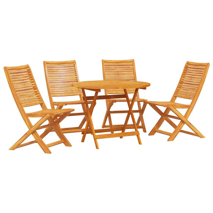 Trädgårdsmöbelset 5 pcs Brun Massivt Akaciaträ