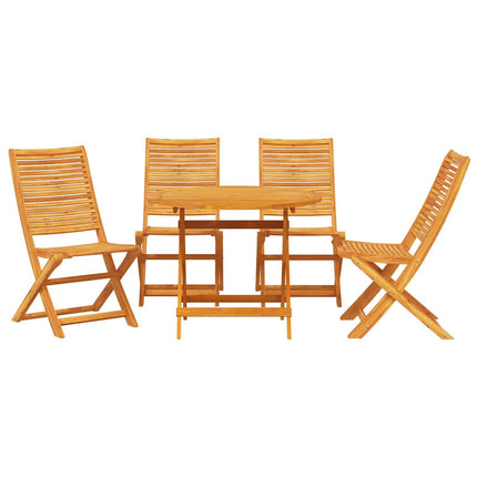 Trädgårdsmöbelset 5 pcs Brun Massivt Akaciaträ