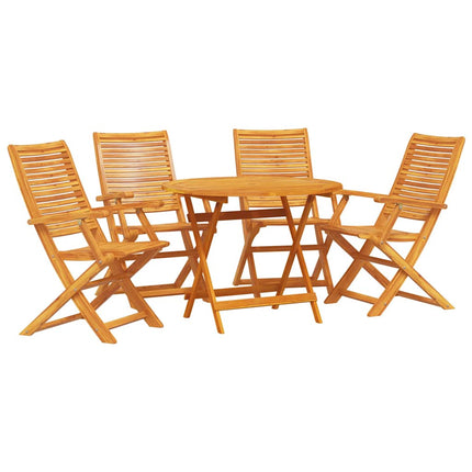 Trädgårdsmöbelset 5 pcs Brun Massivt Akaciaträ