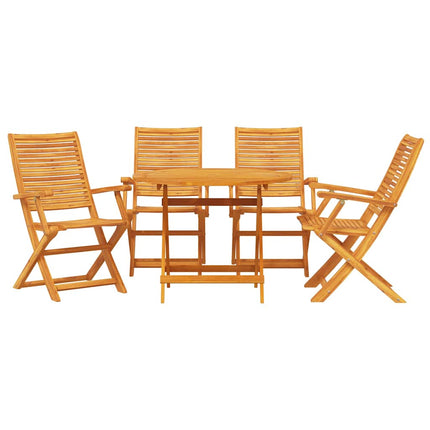Trädgårdsmöbelset 5 pcs Brun Massivt Akaciaträ