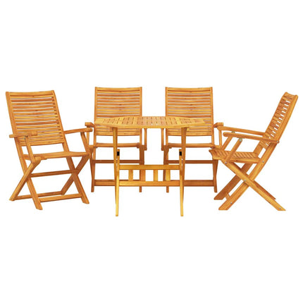 Trädgårdsmöbelset 5 pcs Brun Massivt Akaciaträ
