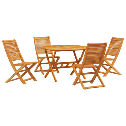 Trädgårdsmöbelset 5 pcs Brun Massivt Akaciaträ