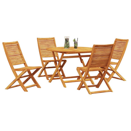 Trädgårdsmöbelset 5 pcs Brun Massivt Akaciaträ