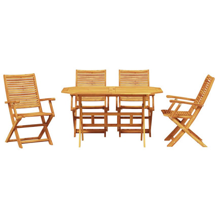 Trädgårdsmöbelset 5 pcs Brun Massivt Akaciaträ