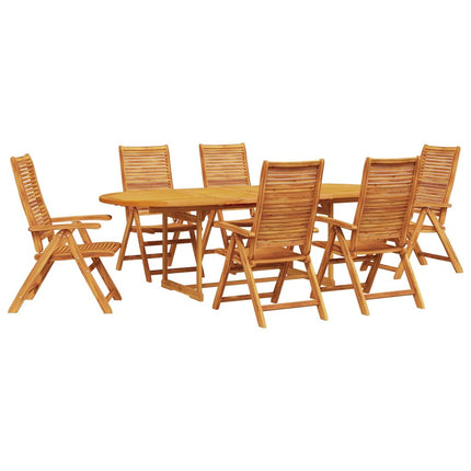 Trädgårdsmöbelset 7 pcs Brun Massivt Akaciaträ