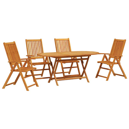 Trädgårdsmöbelset 5 pcs Brun Massivt Akaciaträ