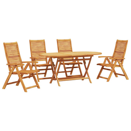 Trädgårdsmöbelset 5 pcs Brun Massivt Akaciaträ