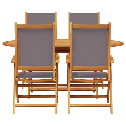 Trädgårdsmöbelset 5 pcs Antracit Massivt Akaciaträ