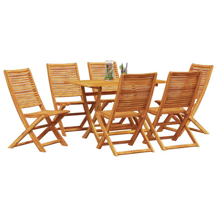 Trädgårdsmöbelset 7 pcs Brun Massivt Akaciaträ