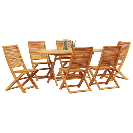 Trädgårdsmöbelset 7 pcs Brun Massivt Akaciaträ