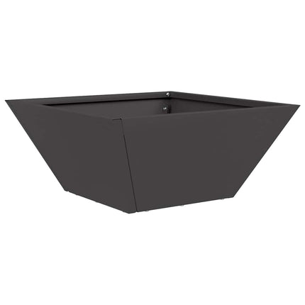 Trädgårdsplanterare 5 st Svart 35 x 35 x 15 cm Kallvalsat stål