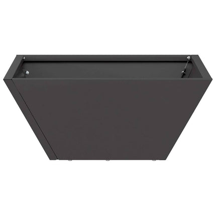 Trädgårdsplanterare 5 st Svart 35 x 35 x 15 cm Kallvalsat stål