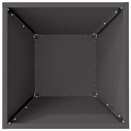 Trädgårdsplanterare 5 pcs Svart 35 x 35 x 15 cm Kallvalsat stål