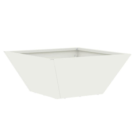 Trädgårdsplanterare 5 pcs Vit 35 x 35 x 15 cm Kallvalsat stål