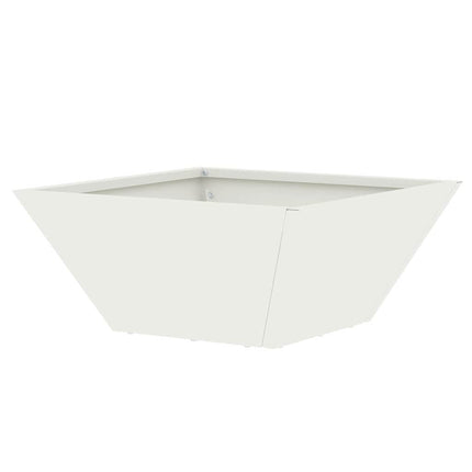 Trädgårdsplanterare 5 pcs Vit 35 x 35 x 15 cm Kallvalsat stål