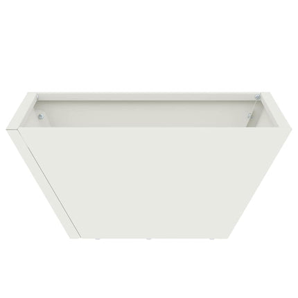 Trädgårdsplanterare 5 pcs Vit 35 x 35 x 15 cm Kallvalsat stål