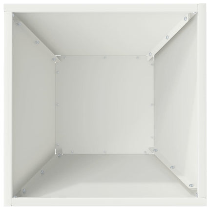 Trädgårdsplanterare 5 st Vit 35 x 35 x 15 cm Kallvalsat stål