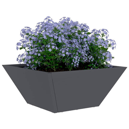 Trädgårdsplanterare Antracit 35 x 35 x 15 cm Kallvalsat stål