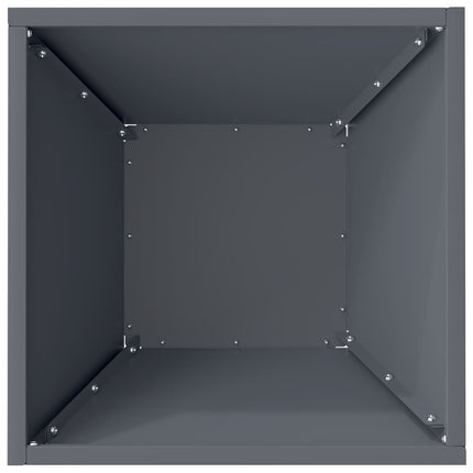 Trädgårdsplanterare Antracit 35 x 35 x 15 cm Kallvalsat stål