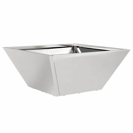 Trädgårdsplanterare 5 st Silver 35 x 35 x 15 cm Rostfritt stål