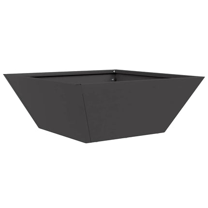 Trädgårdsplanterare Svart 40 x 40 x 15 cm Kallvalsat stål