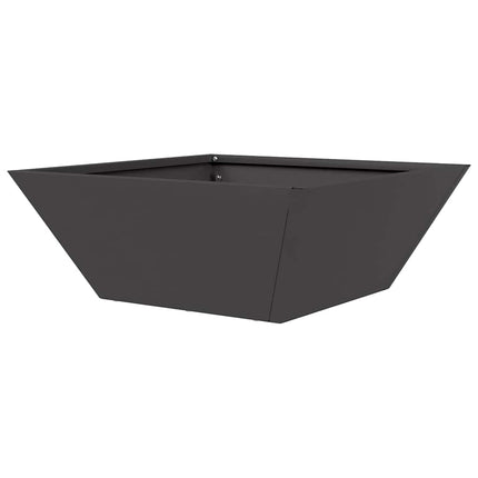 Trädgårdsplanterare Svart 40 x 40 x 15 cm Kallvalsat stål