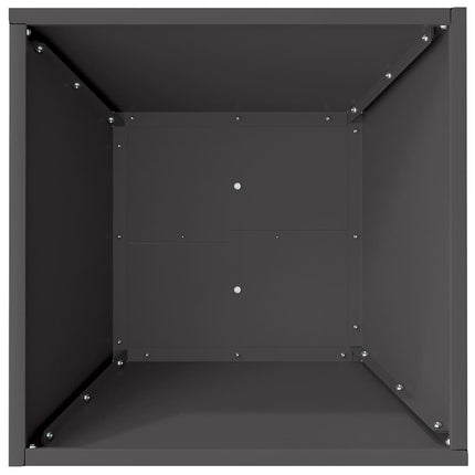 Trädgårdsplanterare Svart 40 x 40 x 15 cm Kallvalsat stål