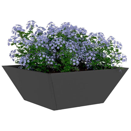 Trädgårdsplanterare 5 pcs Svart 40 x 40 x 15 cm Kallvalsat stål