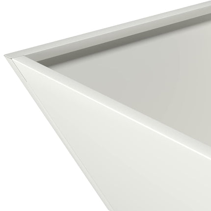 Trädgårdsplanterare Vit 40 x 40 x 15 cm Kallvalsat stål