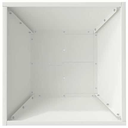 Trädgårdsplanterare Vit 40 x 40 x 15 cm Kallvalsat stål