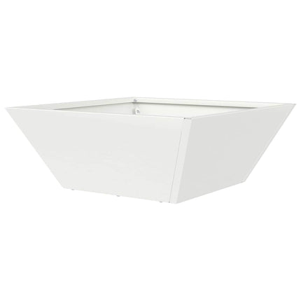 Trädgårdsplanterare 5 pcs Vit 40 x 40 x 15 cm Kallvalsat stål