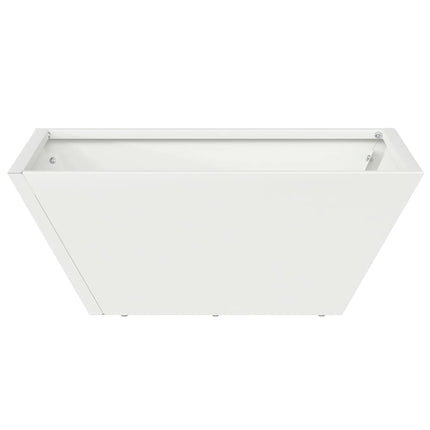 Trädgårdsplanterare 5 st Vit 40 x 40 x 15 cm Kallvalsat stål