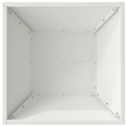 Trädgårdsplanterare 5 pcs Vit 40 x 40 x 15 cm Kallvalsat stål