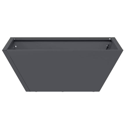 Trädgårdsplanterare Antracit 40 x 40 x 15 cm Kallvalsat stål