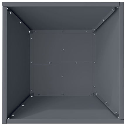 Trädgårdsplanterare 5 st Antracit 40 x 40 x 15 cm