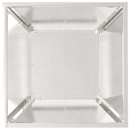 Trädgårdsplanterare Silver 40 x 40 x 15 cm Rostfritt stål