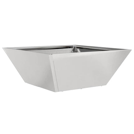 Trädgårdsplanterare 5 st Silver 40 x 40 x 15 cm Rostfritt stål