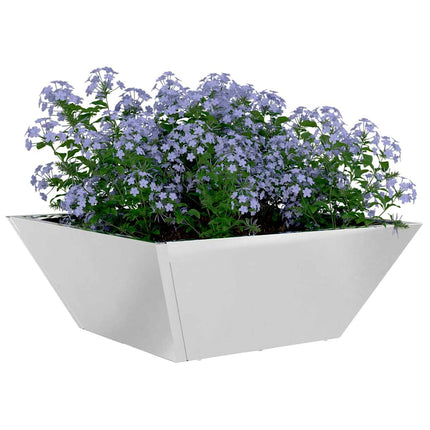 Trädgårdsplanterare 5 pcs Silver 40 x 40 x 15 cm Rostfritt stål