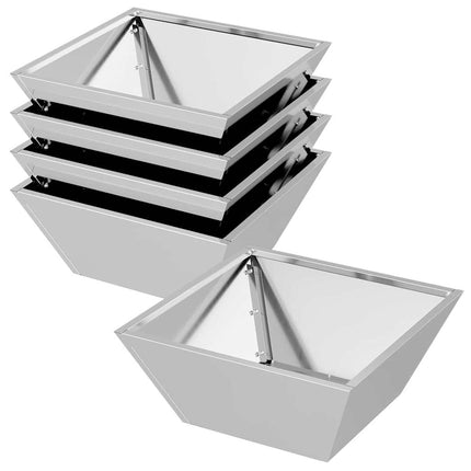 Trädgårdsplanterare 5 pcs Silver 40 x 40 x 15 cm