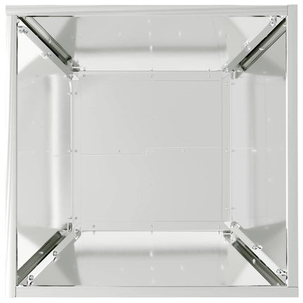 Trädgårdsplanterare 5 st Silver 40 x 40 x 15 cm