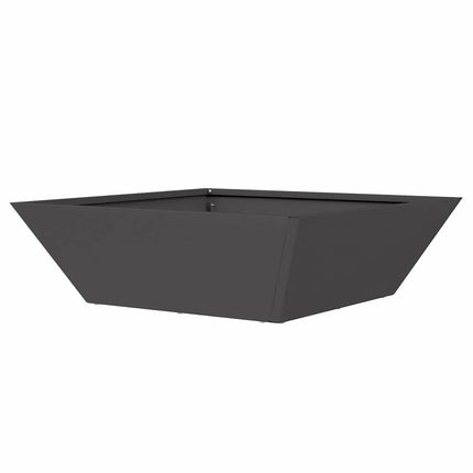 Trädgårdsplanterare 5 st Svart 50 x 50 x 15 cm Kallvalsat stål