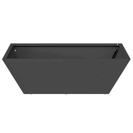 Trädgårdsplanterare 5 st Svart 50 x 50 x 15 cm Kallvalsat stål