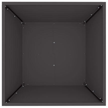 Trädgårdsplanterare 5 st Svart 50 x 50 x 15 cm Kallvalsat stål