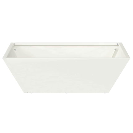 Trädgårdsplanterare Vit 50 x 50 x 15 cm Kallvalsat stål