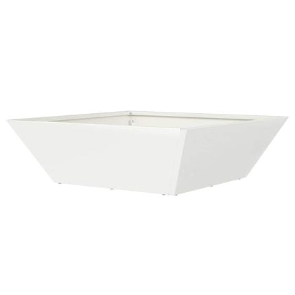 Trädgårdsplanterare 5 pcs Vit 50 x 50 x 15 cm Kallvalsat stål