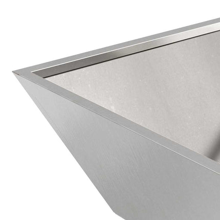 Trädgårdsplanterare Silver 50 x 50 x 15 cm Rostfritt stål